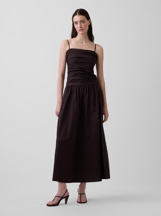 Poplin Drop-Waist Maxi Dress | Gap (US)