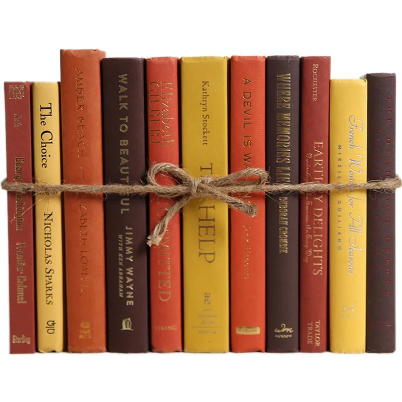 Brown, Orange, and Red Decorative Book Set | Wayfair North America