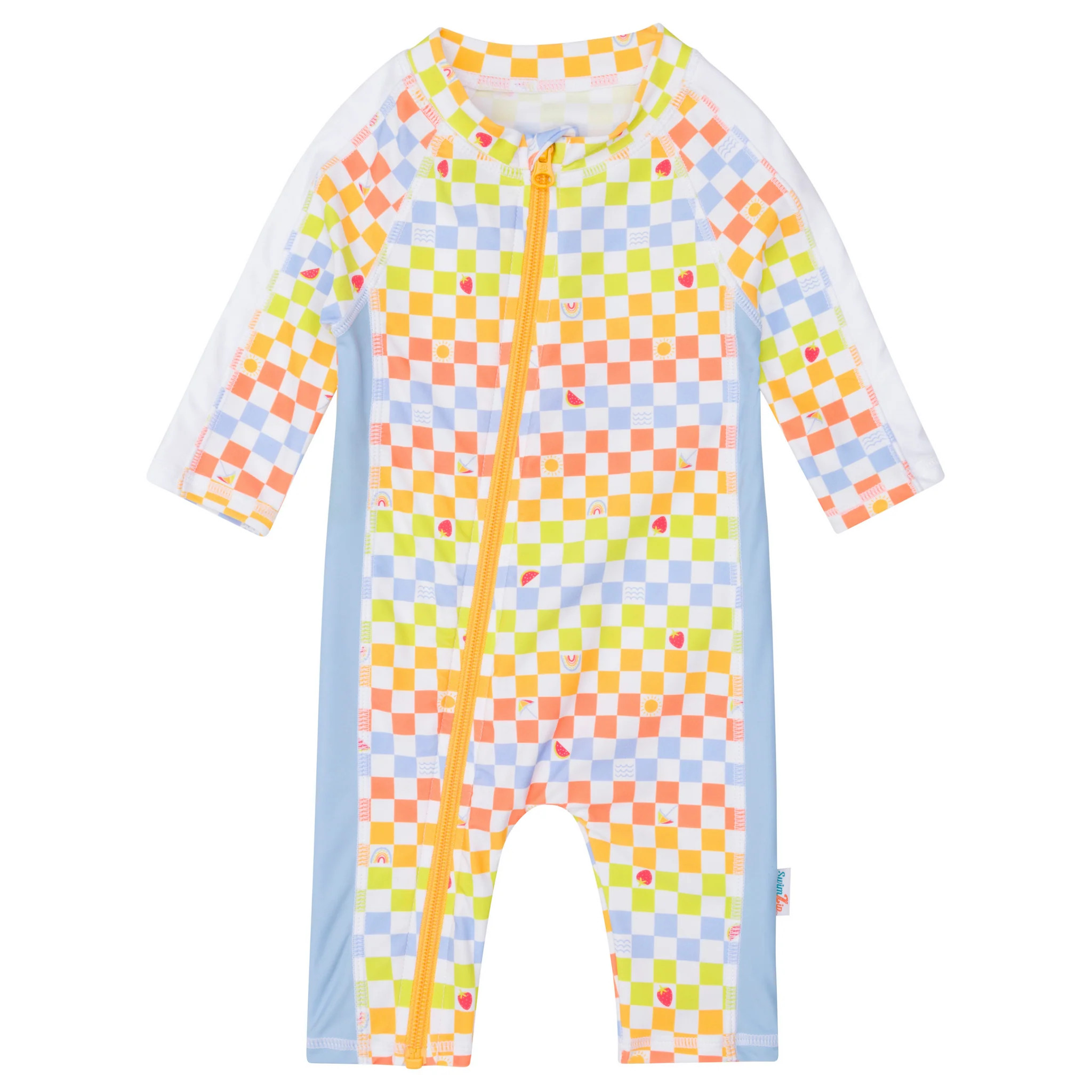 Sunsuit - Long Sleeve Romper Swimsuit | "Gamified" | SwimZip