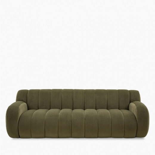 Hattie 3 Seater Sofa, Mossy Green Velvet | Cult Furniture UK