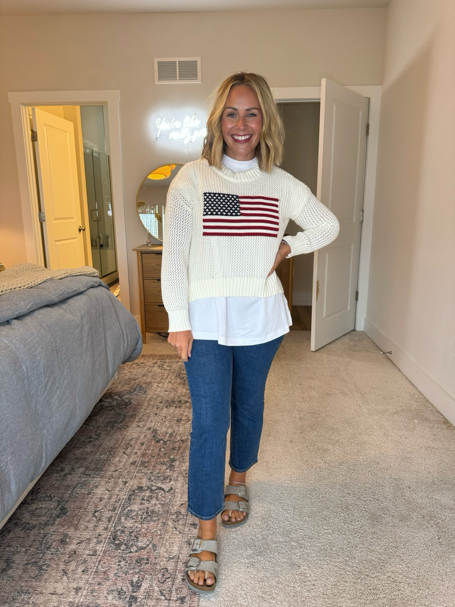 Casual look perfect for transitioning into Fall! 

27 short in dark wash denim from Abercrombie 
Americana sweater from Maurices (small) 


#LTKFindsUnder50 #LTKSeasonal #LTKStyleTip