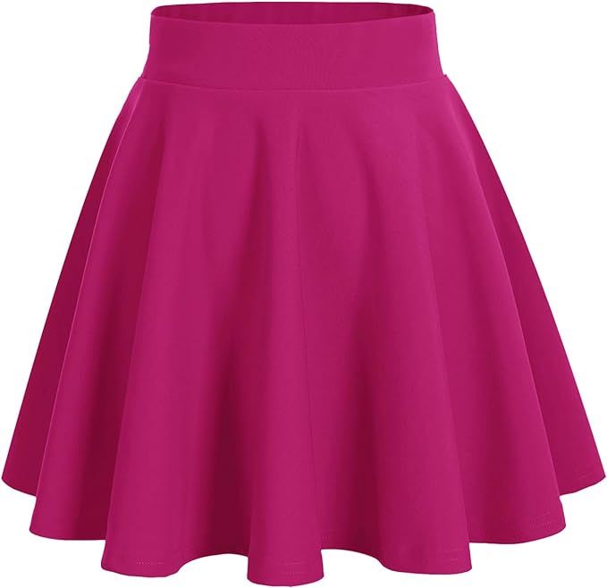 DRESSTELLS Skirt for Women Mini Skirts Versatile A-line Basic Stretchy Flared Skater Skirt | Amazon (US)