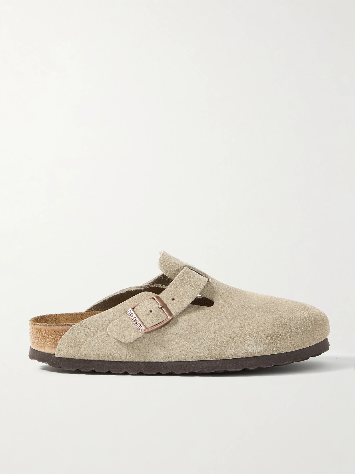 Birkenstock - Boston Suede Clogs - Taupe | NET-A-PORTER (UK & EU)