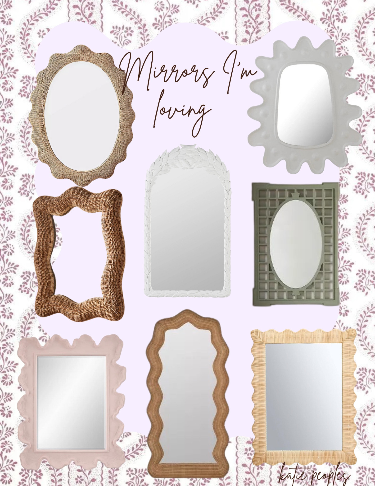 Scallop mirror | rattan mirror | white mirror | wavy mirror | white mirror | pink mirror | living room 

#LTKWatchNow #LTKStyleTip #LTKHome