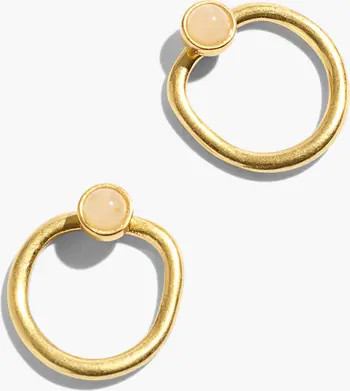 Luna Jade Frontal Hoop Earrings | Nordstrom