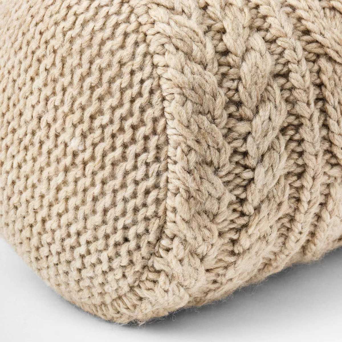 Knit Bolster Throw Pillow Dark Beige - Threshold™ designed with Studio McGee | Target
