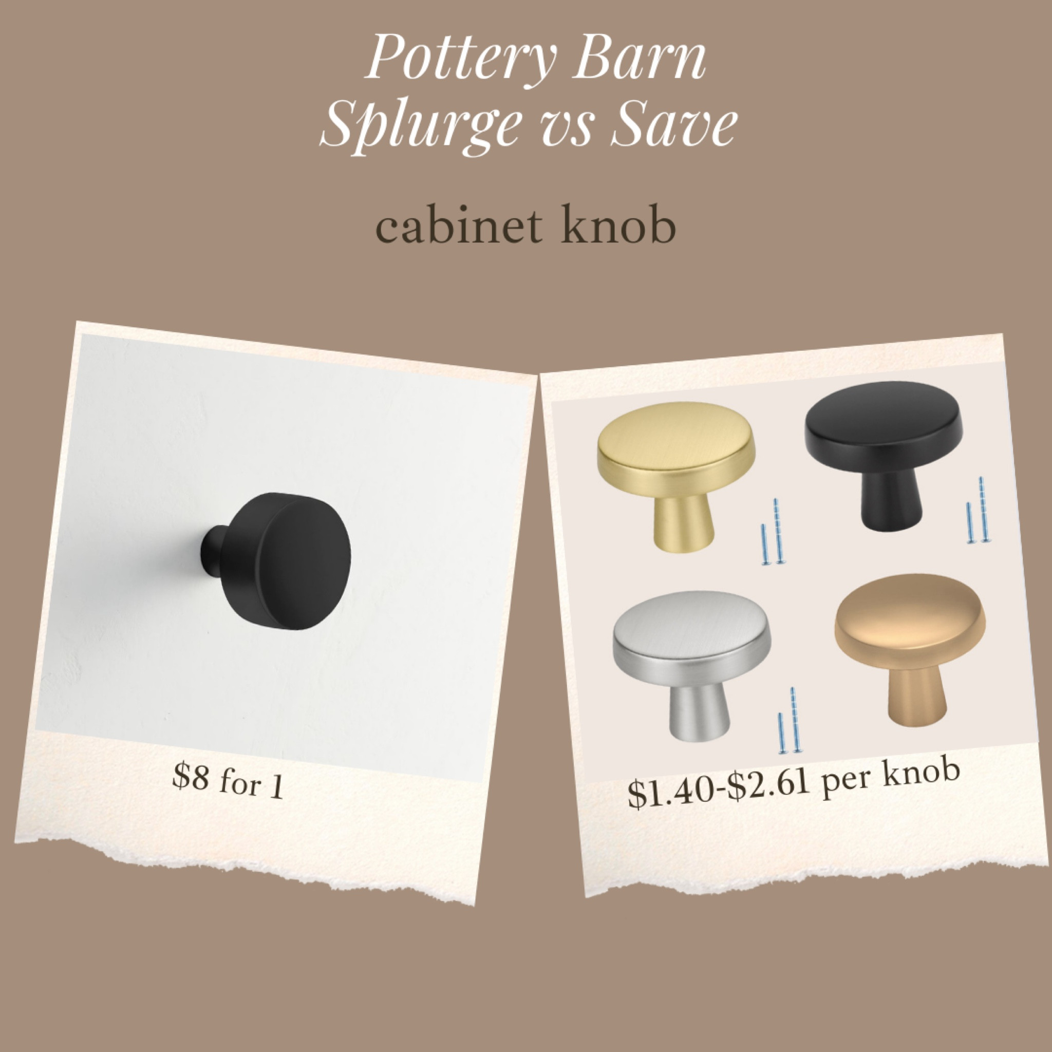 Found these highly rated cabinet knobs on sale!! The more you get in a pack, the less they are per knob! Budget friendly way to really upgrade a space! 

Can be used on cabinets in kitchens or bathrooms and can be used on furniture (nightstands, dressers, cabinets, sideboards, etc)! 

#LTKfindsunder50 #LTKhome #LTKsalealert