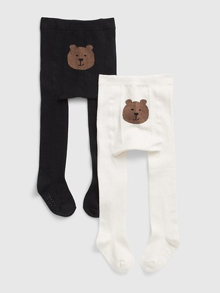 Toddler Organic Cotton Bear Tights (2-Pack) | Gap (US)