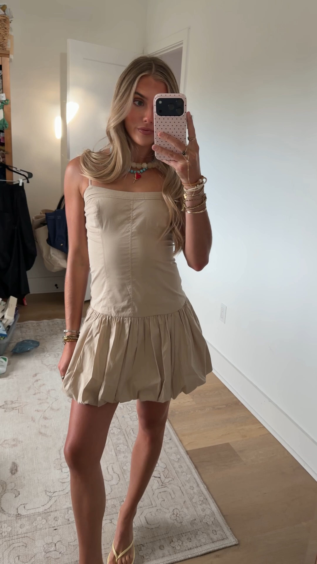 Friday night outfit! My dress is size xs @Express I love the peplum ruffle bottom mini dress. My shoes are Walmart! My necklaces are @cocosbeadsandco the white bubble beaded necklace and the blue with the red heart. The other necklaces are @electricpicks the cross and the jewel necklace.

#LTKootd #LTKdayinmylife #LTKSeasonal