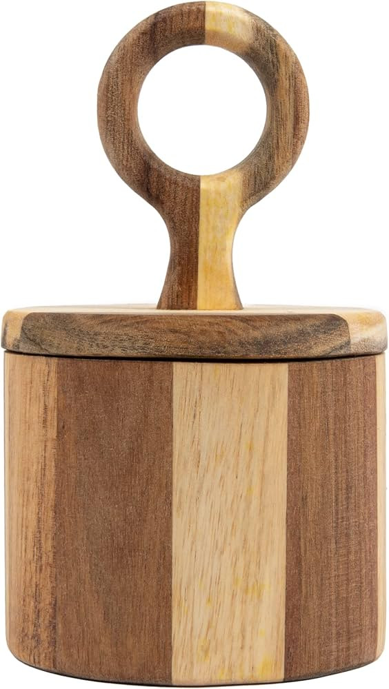 Bloomingville Modern Acacia Wood Container with Lid, Natural | Amazon (US)