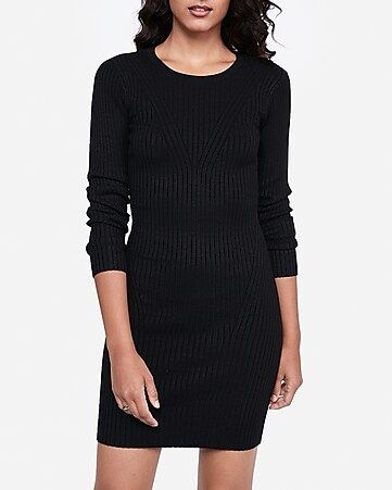 ruched long sleeve sweater dress | Express