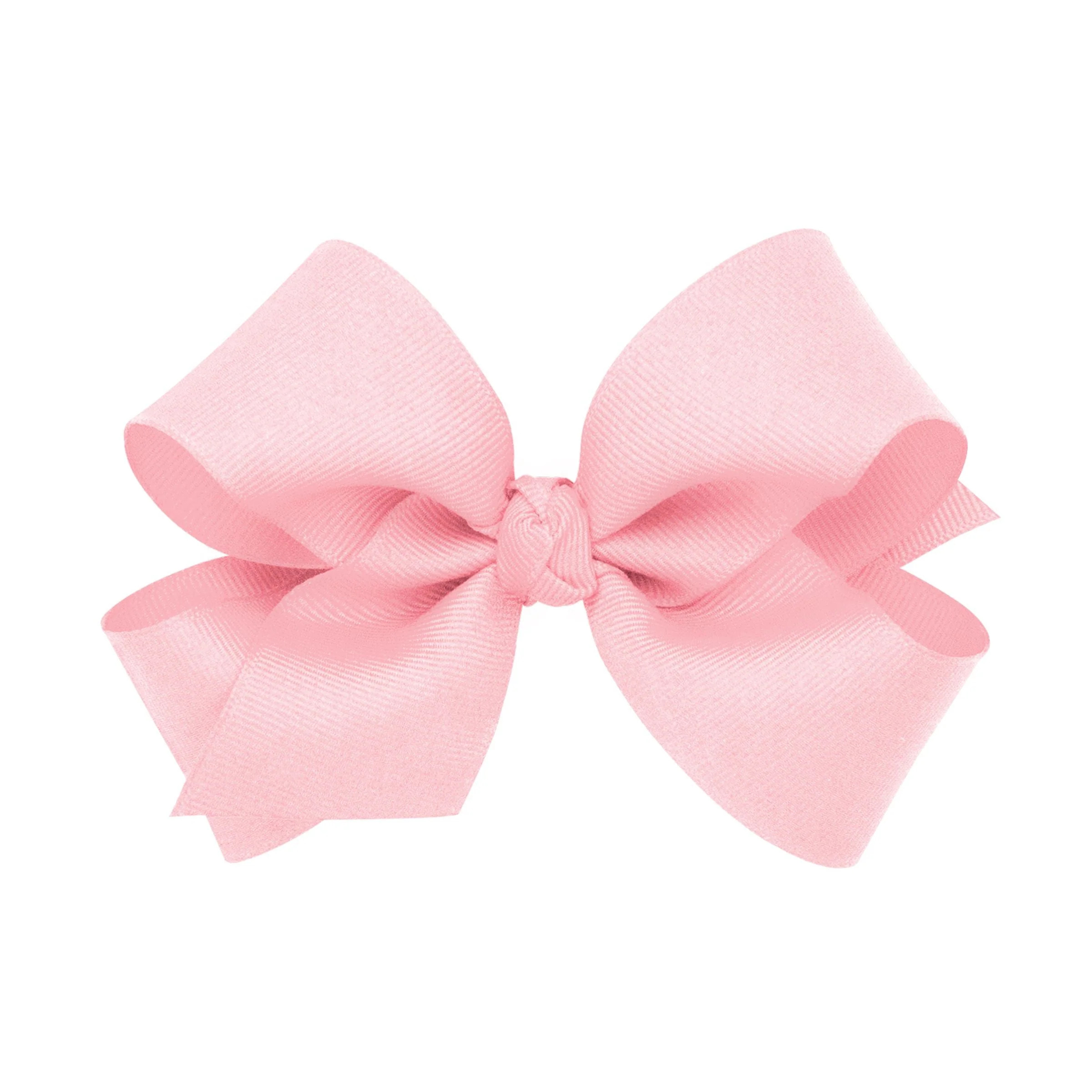 Wee Ones Medium Grosgrain Hair Bow with Center Knot - Light Pink | JoJo Mommy