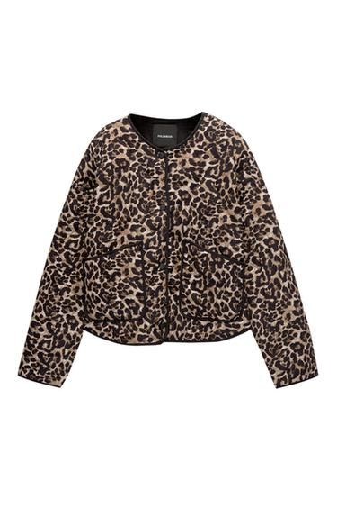 Leopard print puffer jacket | PULL and BEAR UK