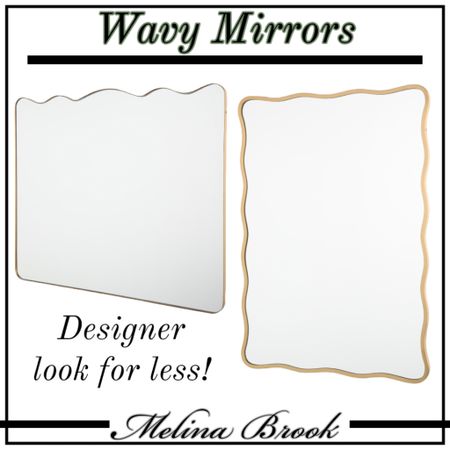 Wavy Mirrors! High end designer look for less!
Gold mirror, wall mirror, designer mirror, designer dupe, wavy mirror, fun mirror, accent mirror. 

#LTKstyletip #LTKsalealert #LTKhome