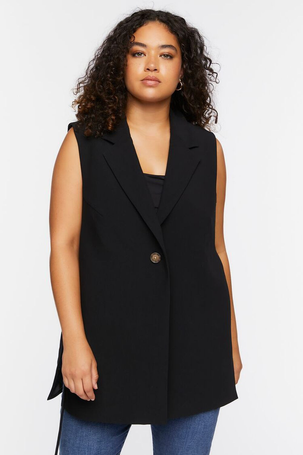 Plus Size Notched Blazer Vest | Forever 21 (US)
