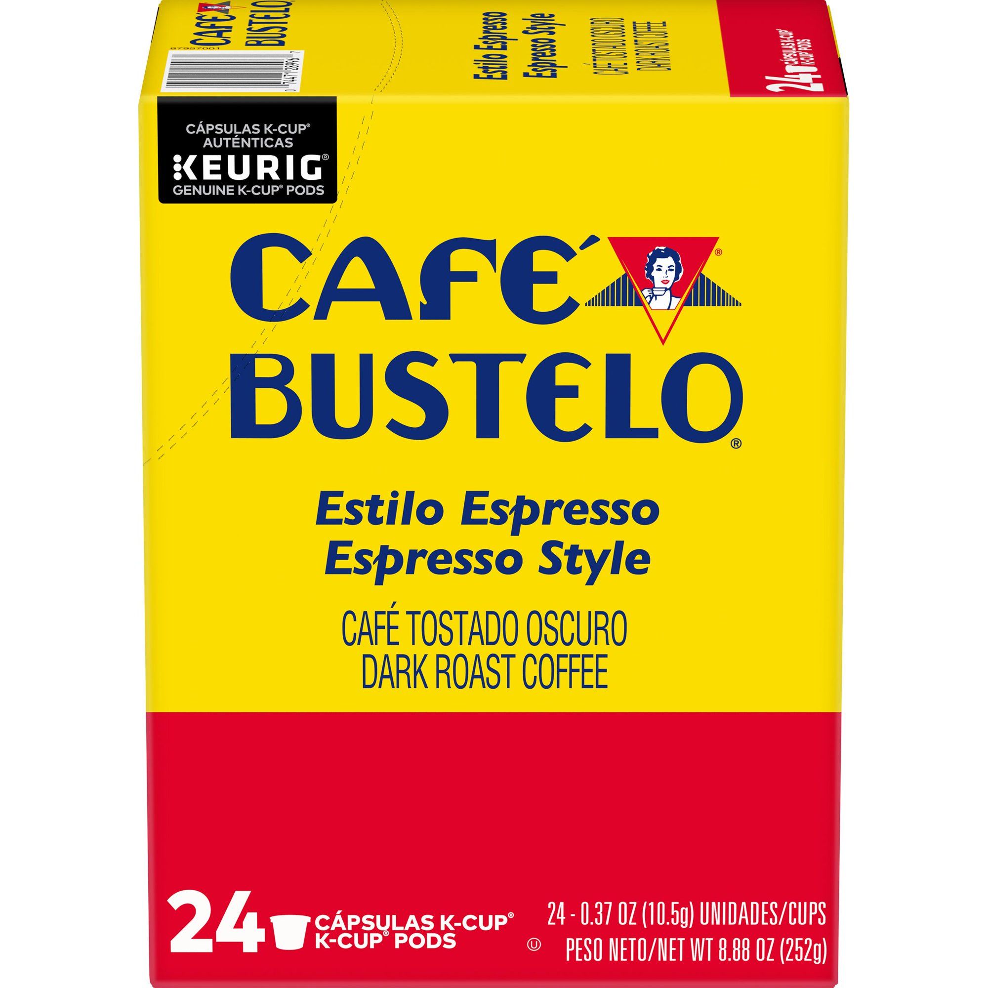 Café Bustelo Espresso Style K-Cup Pods for Keurig K-Cup Brewers, Dark Roast Coffee, 24 Count | Walmart (US)