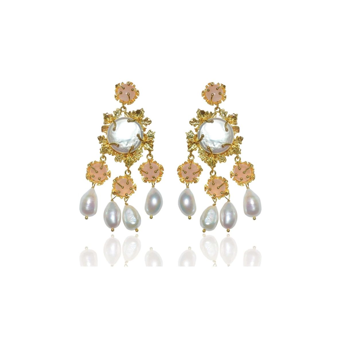 Sia Pearl Statement Earrings | Wolf & Badger (US)