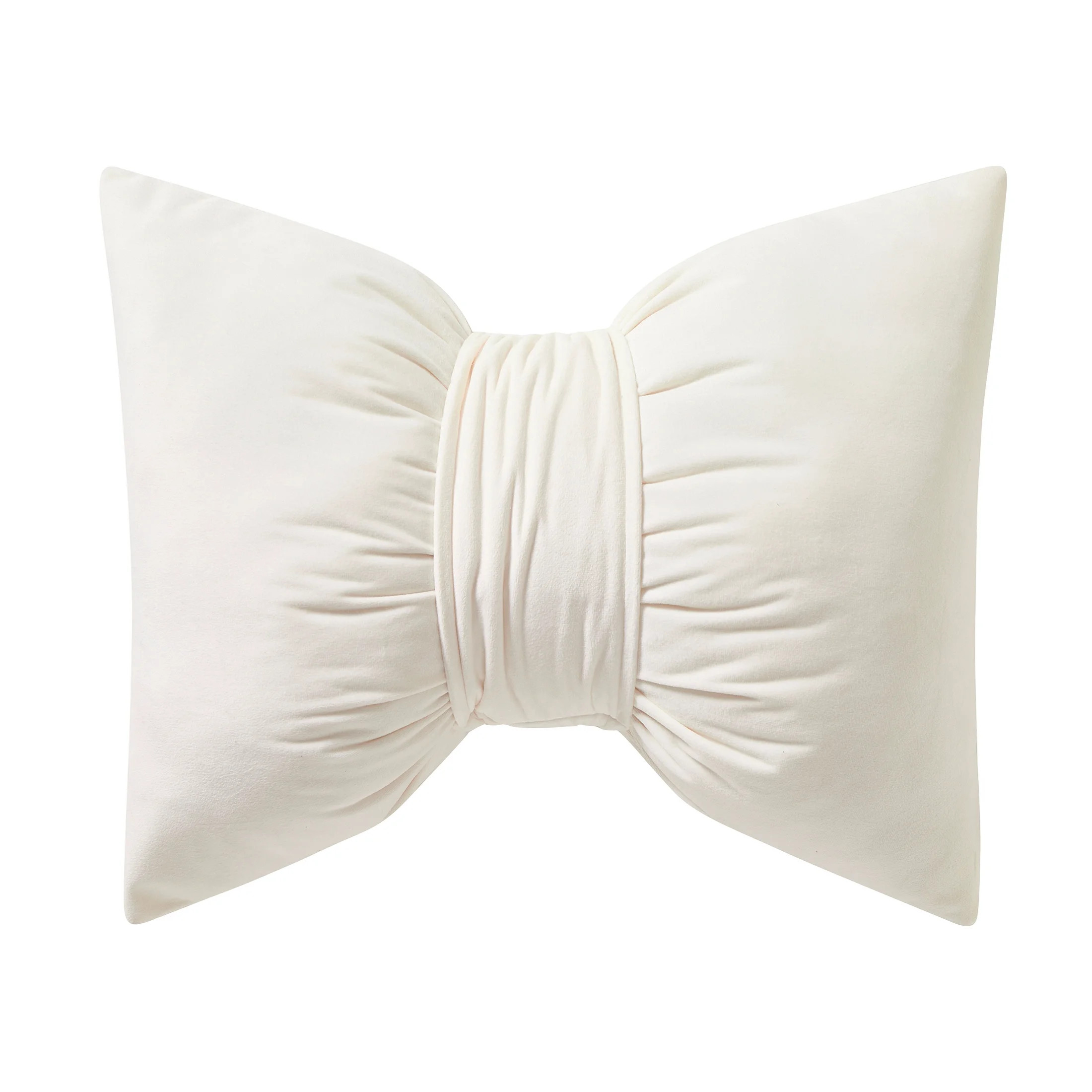 My Texas House 15" x 18" Ivory Velvet Bow Decorative Pillow | Walmart (US)