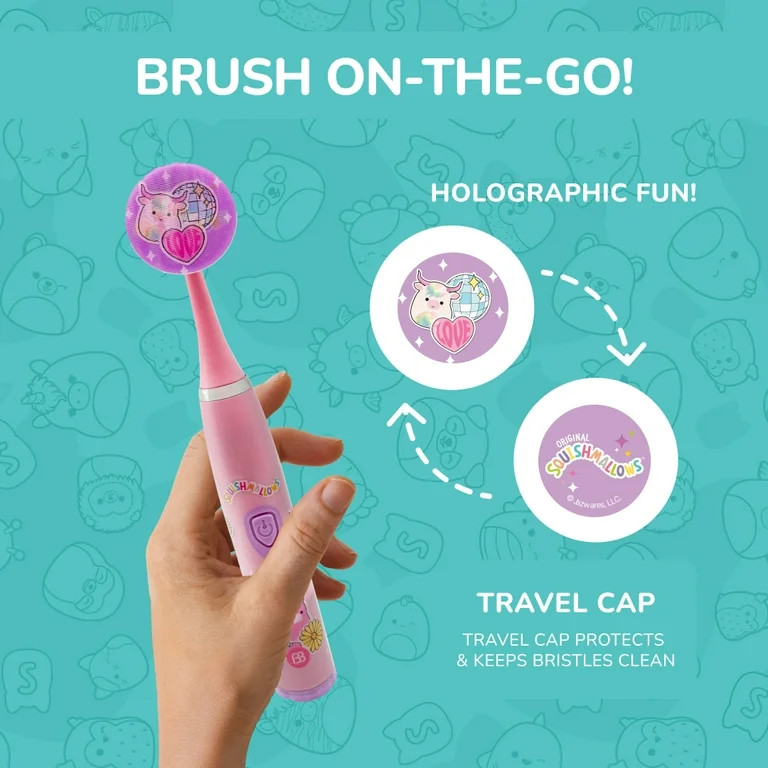 Brush Buddies Squishmallows Sonic Powered Toothbrush 5-Piece Set | Walmart (US)