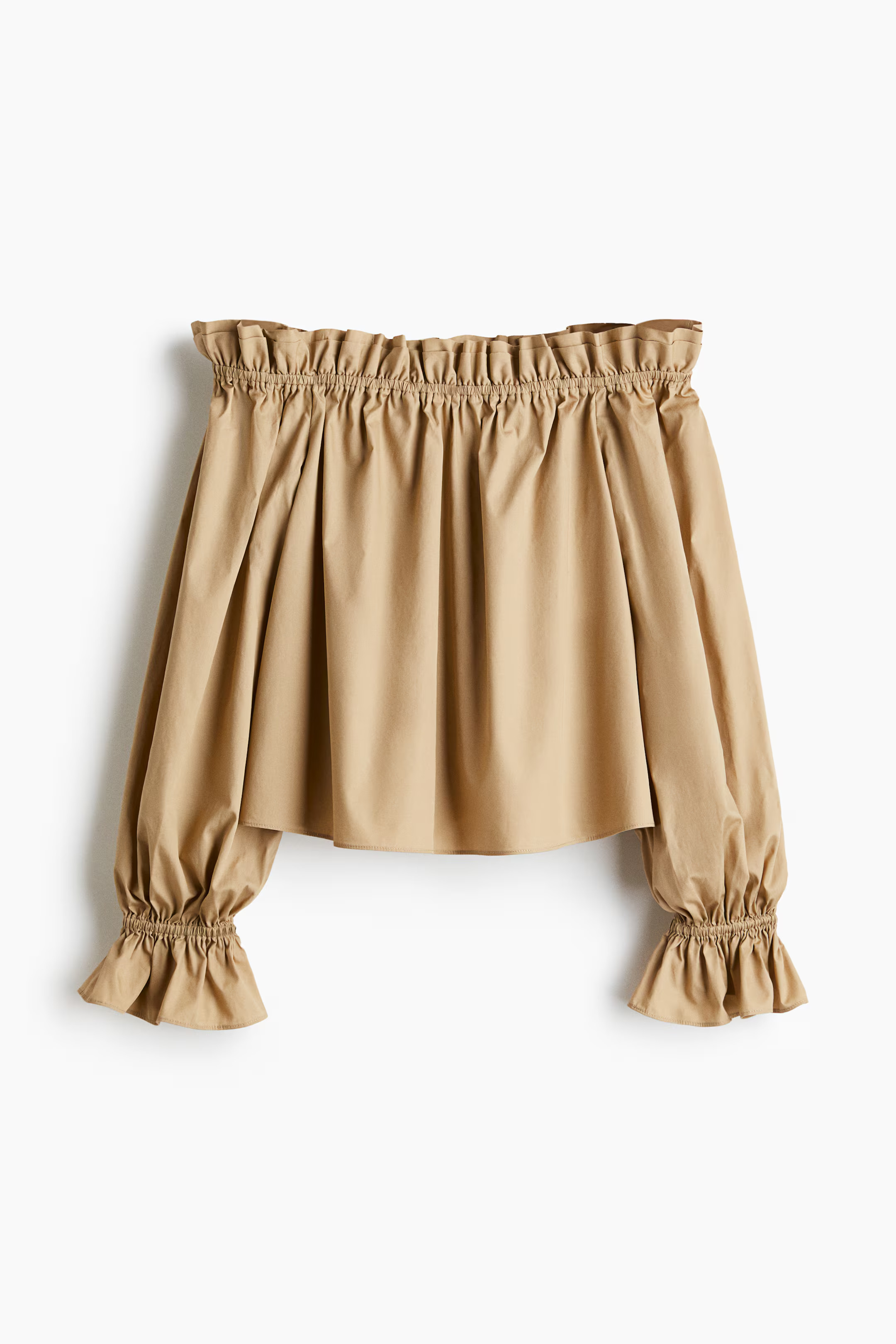 Off-the-Shoulder Poplin Blouse | H&M (US + CA)