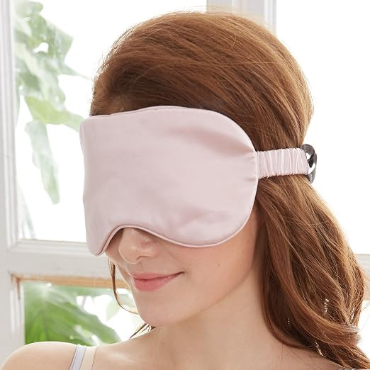 YUNS Advanced 19 Momme Mulberry Silk Sleep Mask, Both Sides Silk, Silk Covered Elastic Band, Big ... | Amazon (US)
