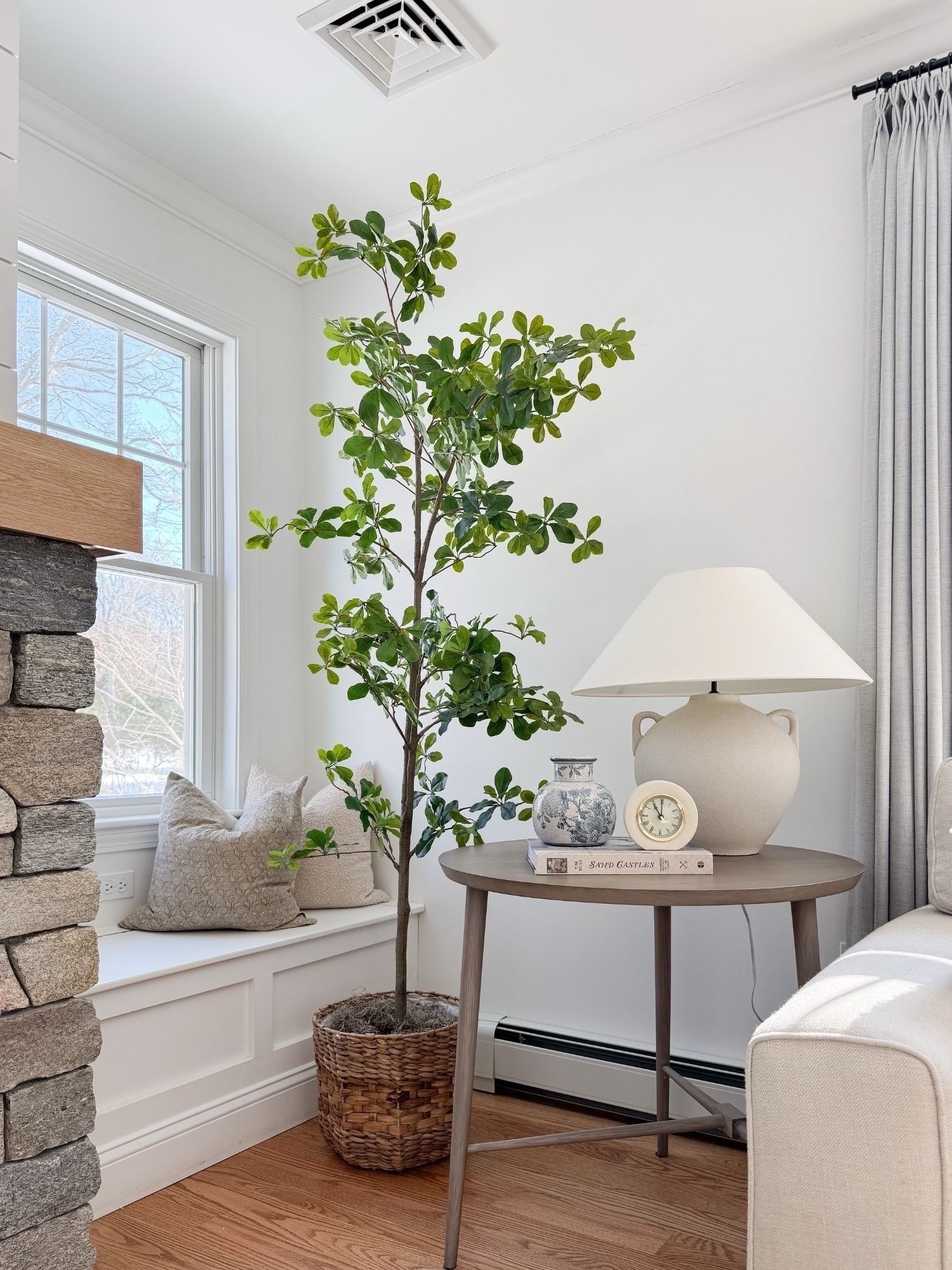 Such a cozy and inviting little corner! 🤍🍃 I love that these pieces work well for all seasons, but you could easily swap in spring picks, like faux or fresh florals to add another sweet touch.

#LTKHome #LTKSaleAlert