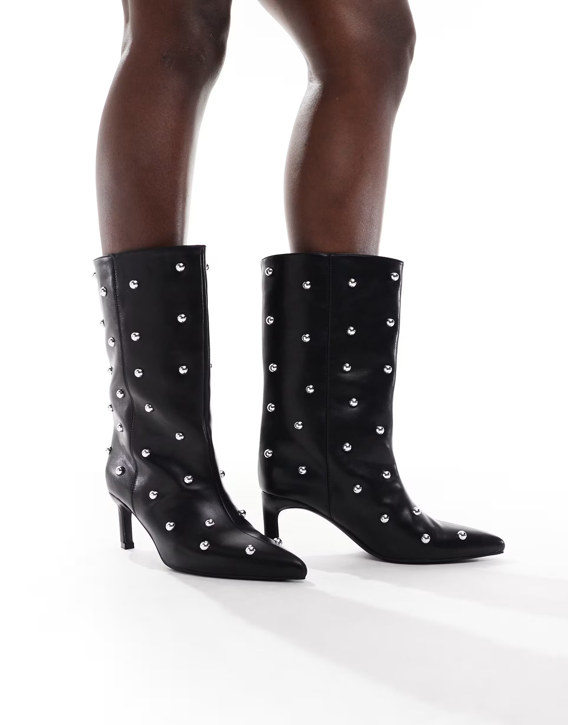 SEQWL Benz studded boots in black | ASOS (Global)