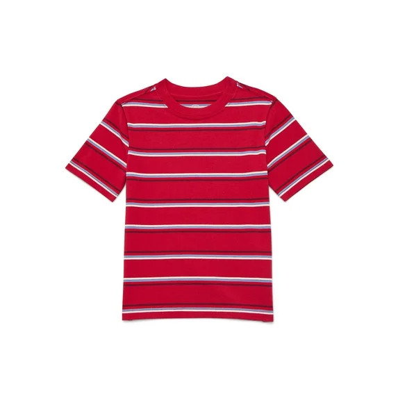 Wonder Nation Boys Short Sleeve Stripe T-Shirt, Sizes 4-18 & Husky | Walmart (US)