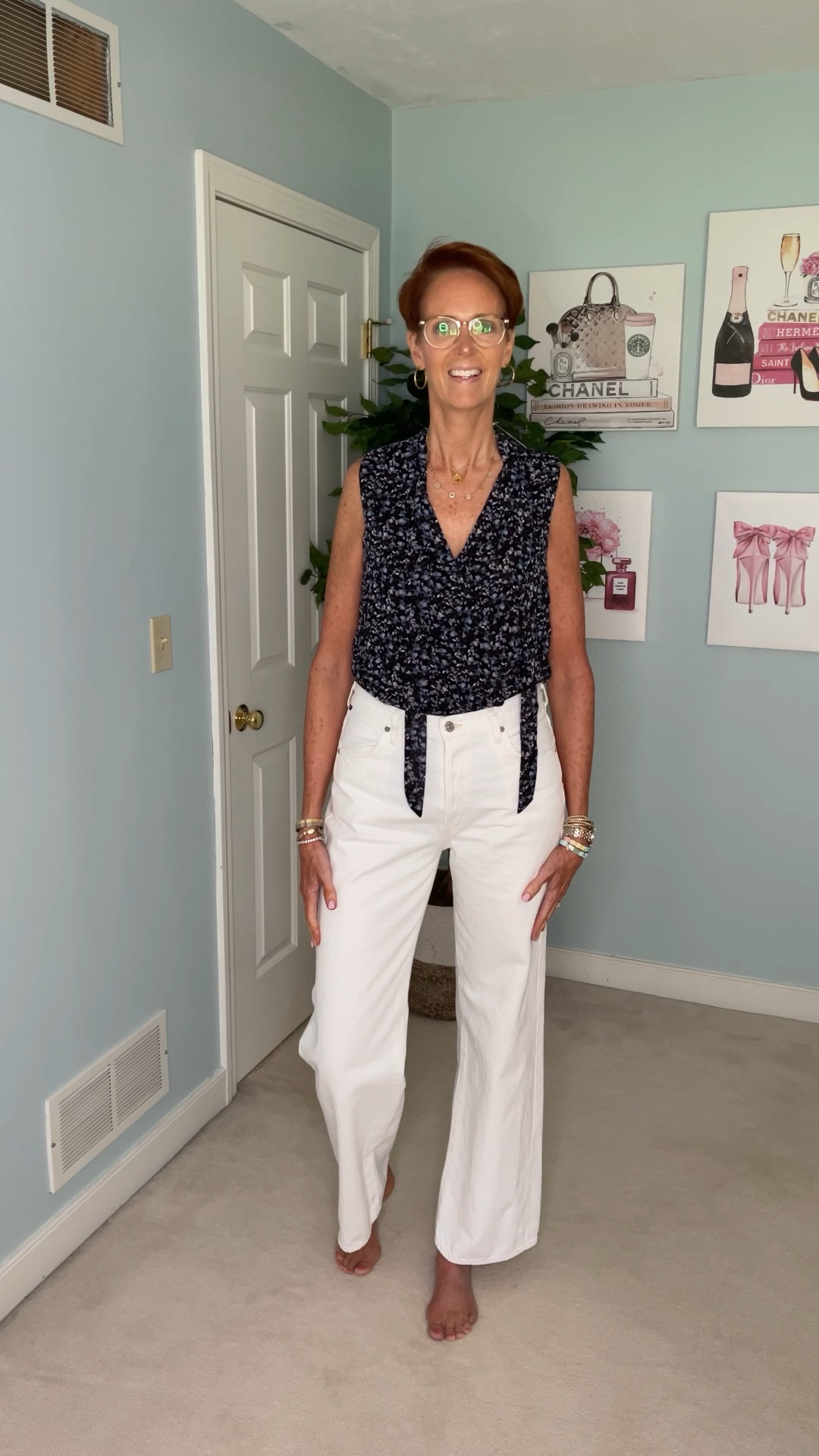 A bodysuit and a blouse with a faux wrap front. This top from Gibsonlook is amazing!

Follow along all week as I share some amazing pieces gifted to me by Gibsonlook.

Day One:

Three show-stopping outfits for timeless, classic, everyday style.

From the fun swiss dot texture in this white elevated v-neck tee shirt to the amazing bright pink knit blazer, and the black floral faux wrap bodysuit that passes as a blouse - these looks are everything!

White tee shirt, white v-neck tee shirt, white jeans, pink blazer, knit blazer, black floral bodysuit, faux wrap bodysuit, tie neck bodysuit, spring outfit, summer outfit

#LTKstyletip #LTKFind #LTKunder100