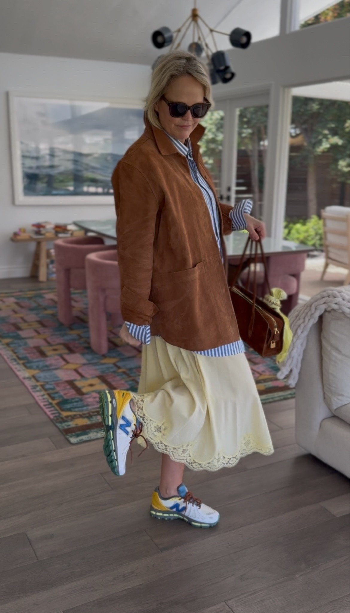 Sporty layers OOTD using my new sneakers…I’m obsessed!!!!