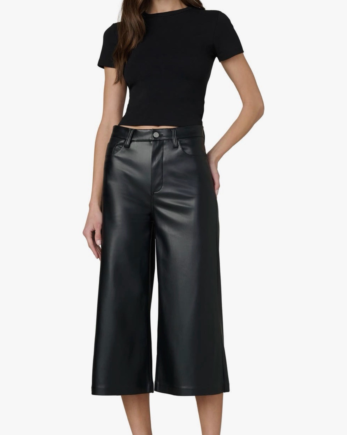 Faux leather culottes that make an easy outfit feel instantly more polished. Love the wide-leg shape, cropped length and how easy they are to dress up or down for fall.

#LTKootd #LTKSaleAlert #LTKOver40