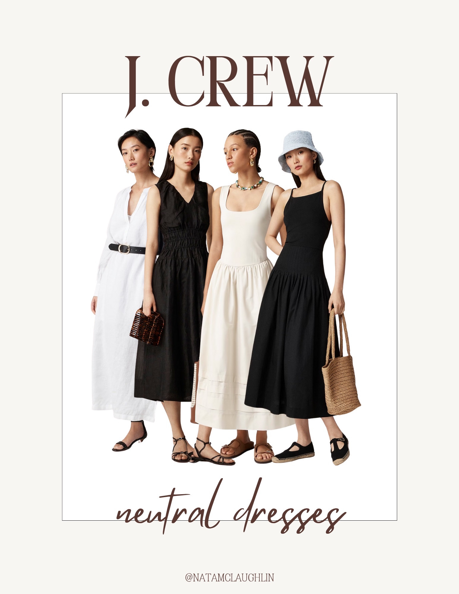 Neutral dresses for the summer from J. Crew  

#LTKStyleTip #LTKSummerEdit