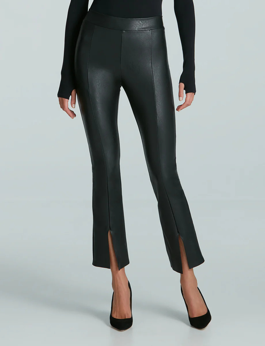 Faux Leather Split Front Pant | Commando®