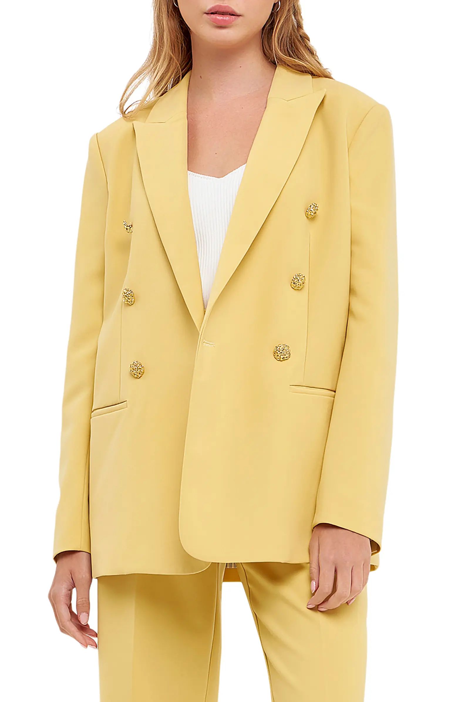 Structured Double Breasted Blazer | Nordstrom