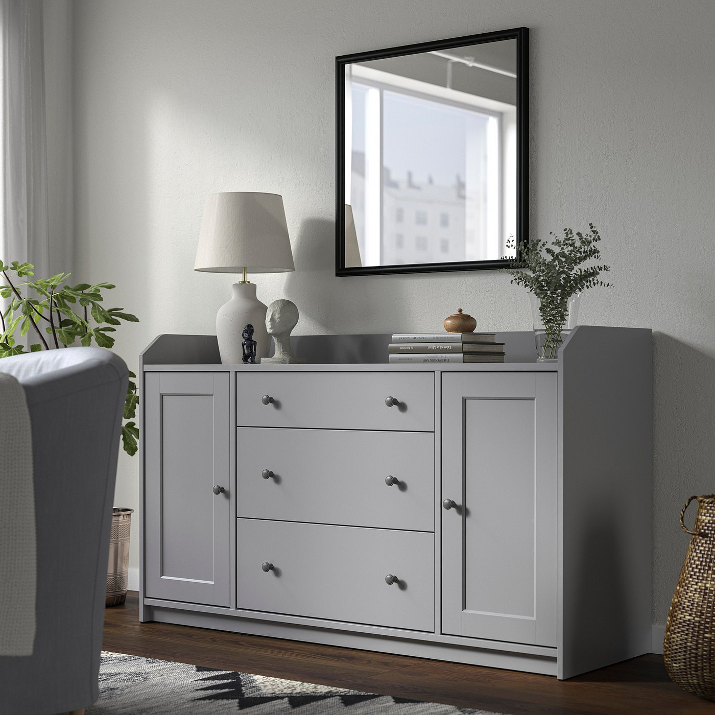 IKEA NYPONBUSKE mirror, black, 25 5/8x25 5/8 | IKEA US