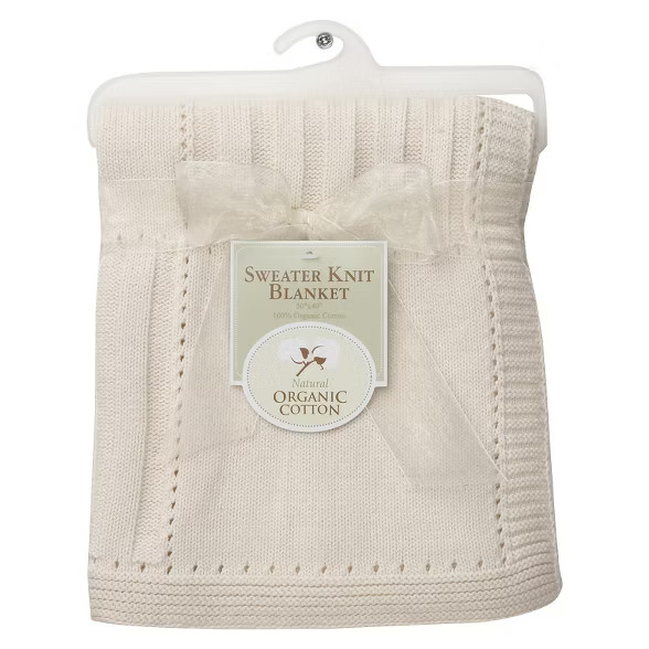 TL Care Organic Cotton Sweater Knit Swaddle Blanket - Natural | Target