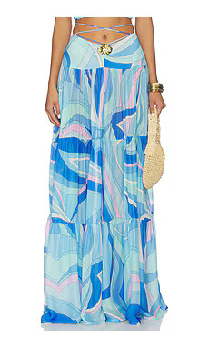 Cin Cin Song Lobster Maxi Skirt in Dolce Blue from Revolve.com | Revolve Clothing (Global)