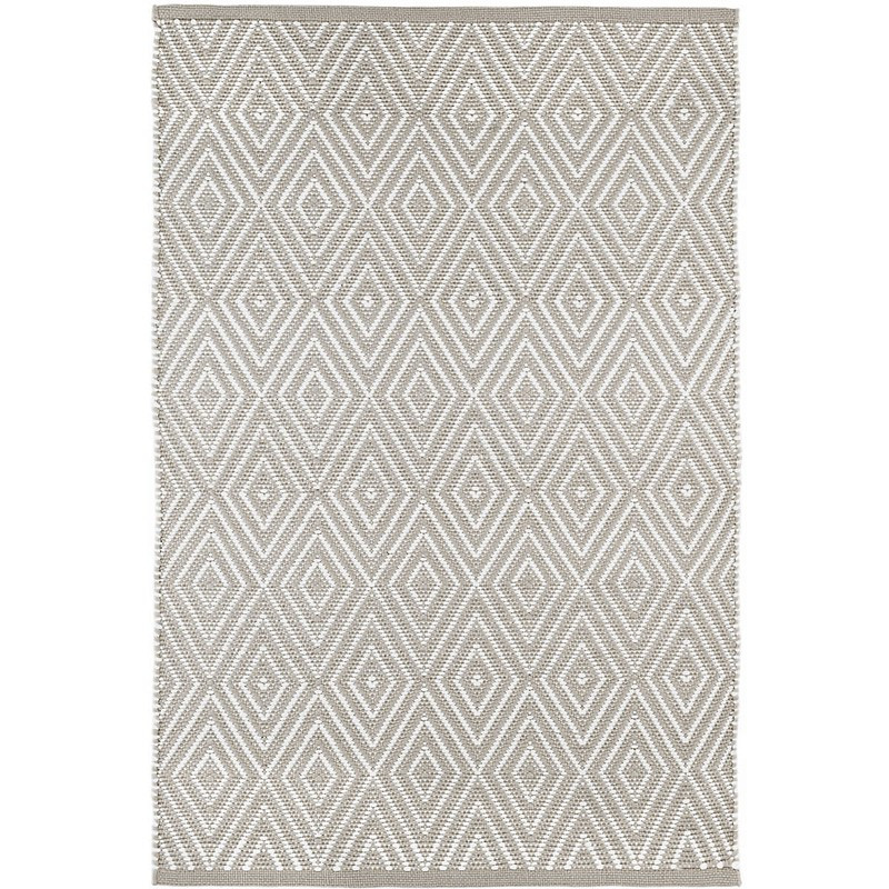 Diamond Platinum/White Handwoven Indoor/Outdoor Rug | Annie Selke