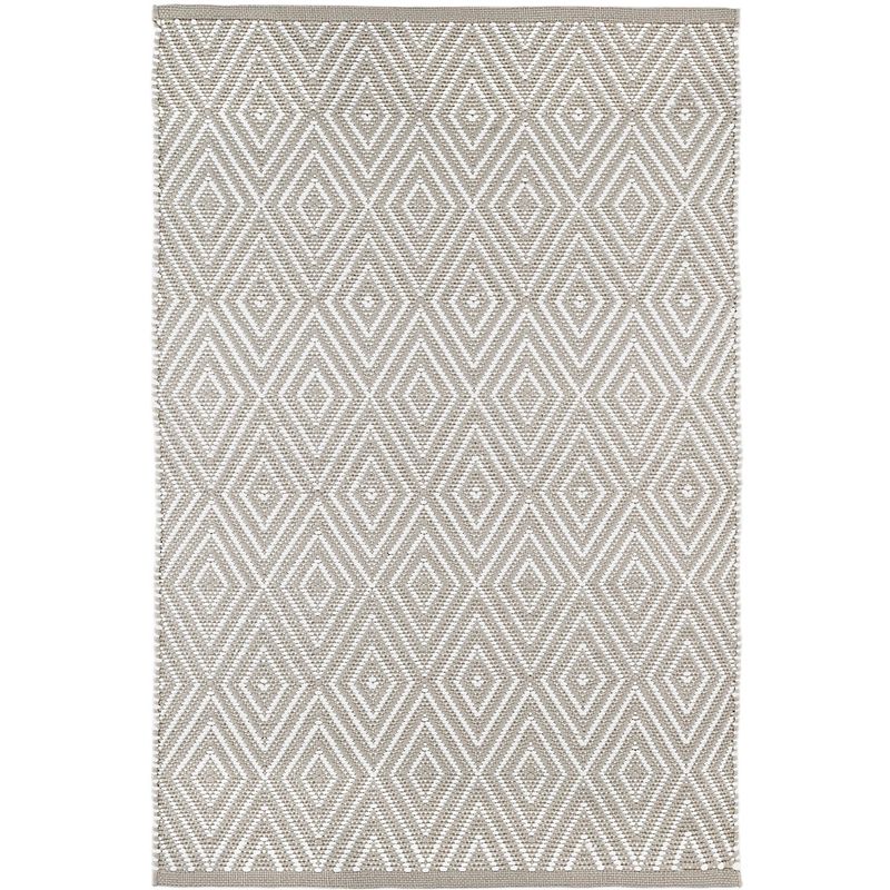 Diamond Platinum/White Handwoven Indoor/Outdoor Rug | Annie Selke