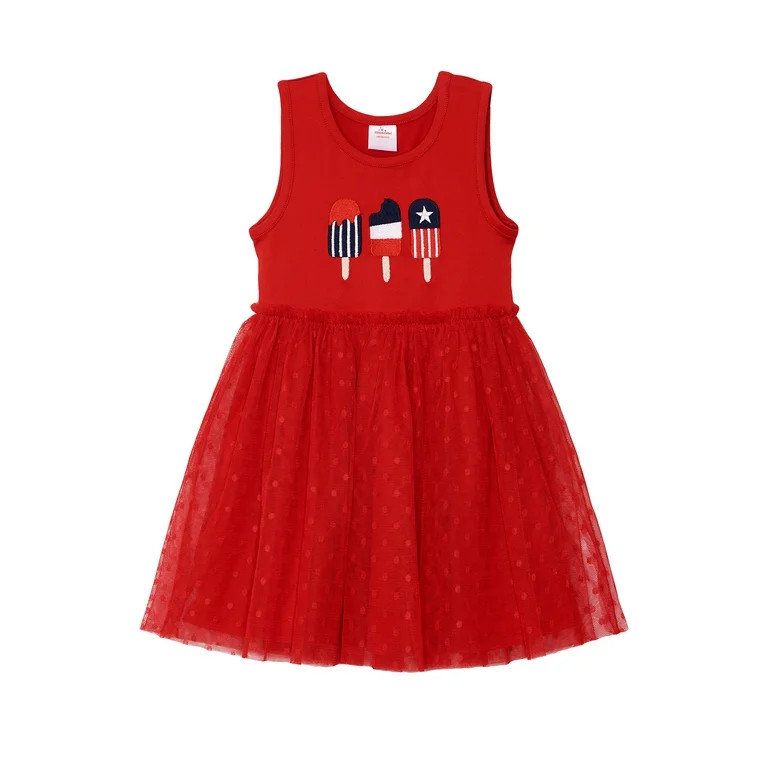 Way to Celebrate Toddler Girl Americana Tutu Dress, Sizes 12M-5T | Walmart (US)