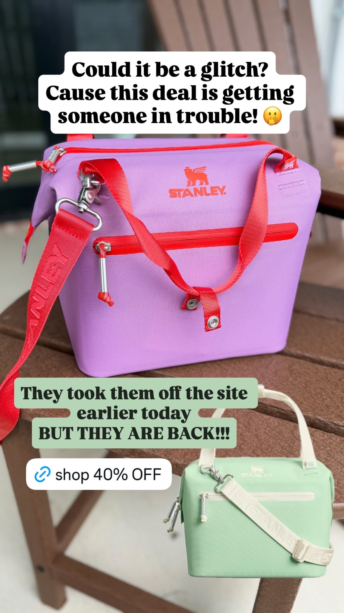 Stanley cooler bags on sale!  They took them off the site earlier today
BUT THEY ARE BACK!!! Could it be a glitch?
Cause this deal is getting someone in trouble! 🫢

#LTKSaleAlert #LTKSeasonal #LTKmomlife