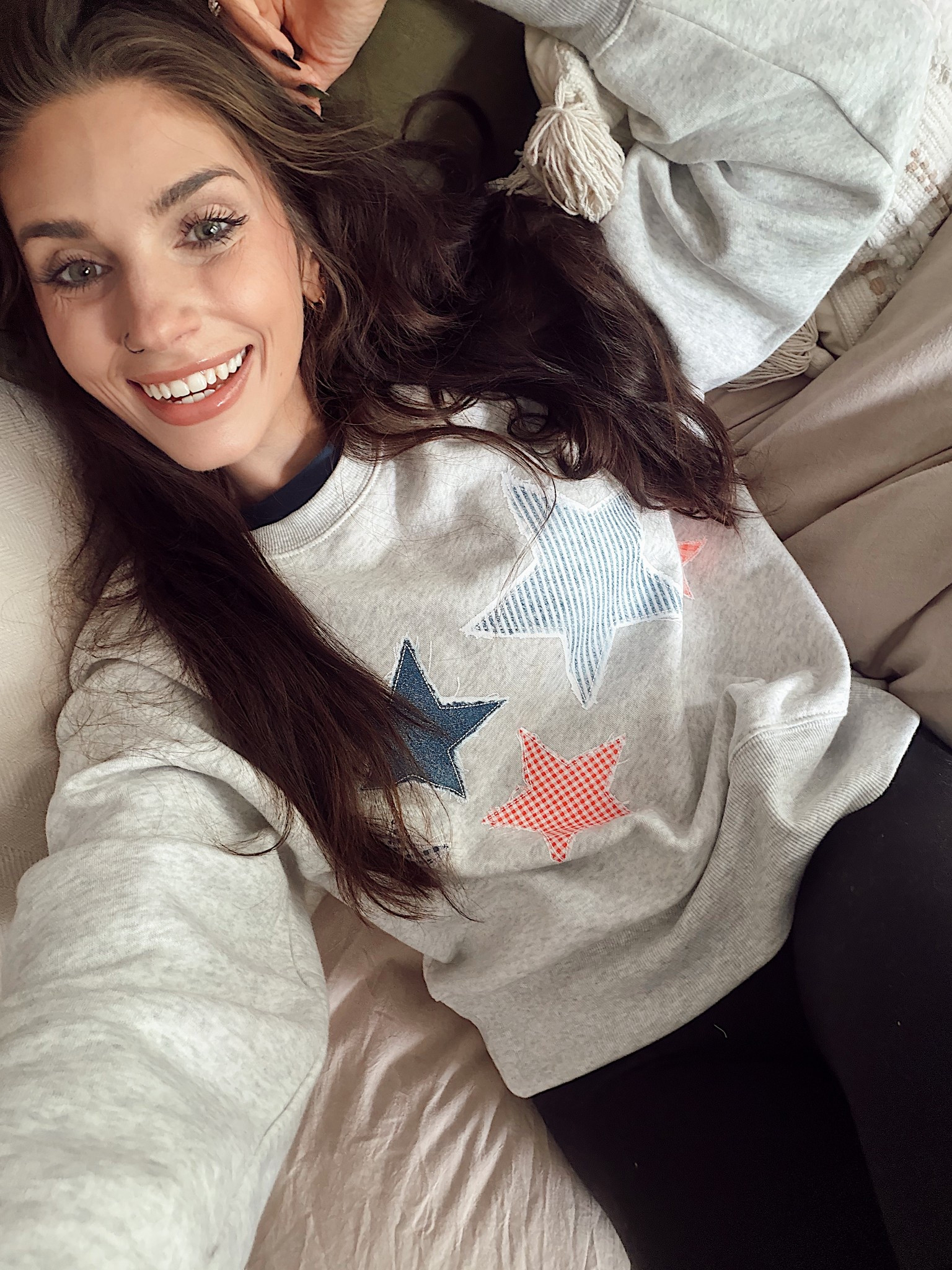 Laying back and relaxing in the cutest patriotic gear from Walmart! 

#LTKootd #LTKSeasonal #LTKselfcare