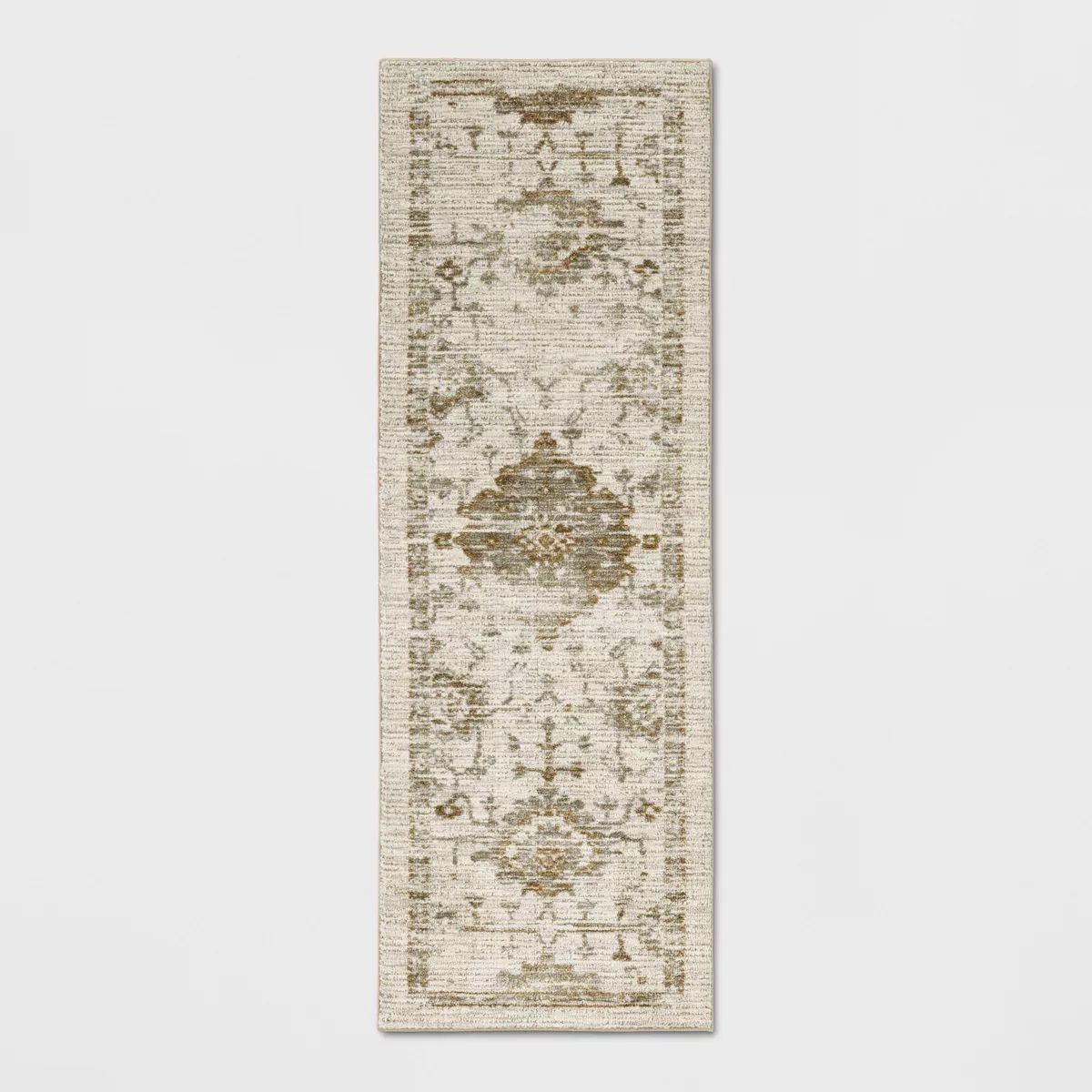 2'4"x7' Runner Vintage Tufted Distressed Rug Tan - Threshold™ | Target