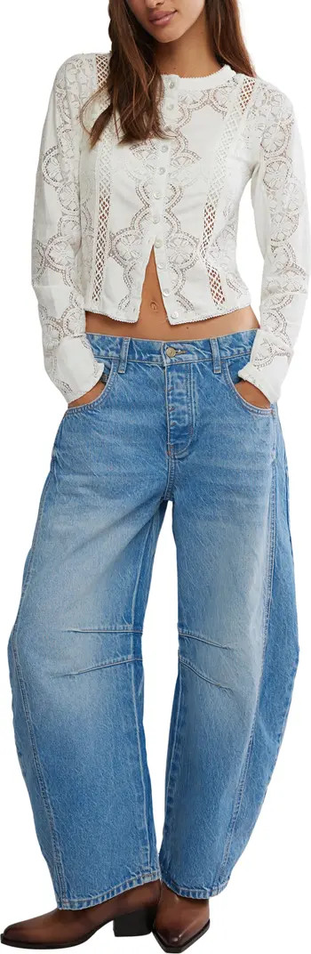 We the Free Good Luck Mid Rise Barrel Leg Jeans | Nordstrom