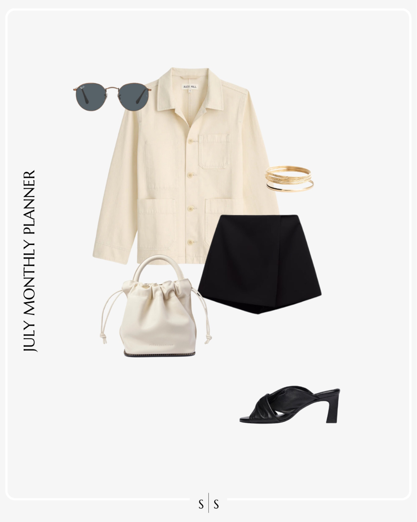 Monthly outfit planner JULY: Summer looks | shacket, skort, heel block sandal, white bucket bag, Summer accessories, date night outfit 

See the entire calendar on thesarahstories.com ✨ 


#LTKStyleTip