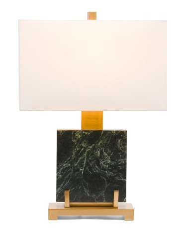 23x16 Solid Marble And Brass Table Lamp | TJ Maxx