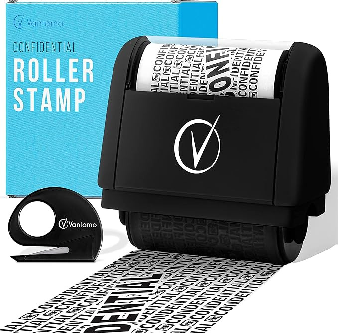 Vantamo Identity Theft Protection Roller Stamps Wide Kit - Confidential Roller Stamp, Anti Theft,... | Amazon (US)