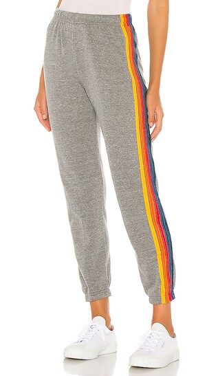 5 Stripe Sweatpants in Heather Grey | Revolve Clothing (Global)