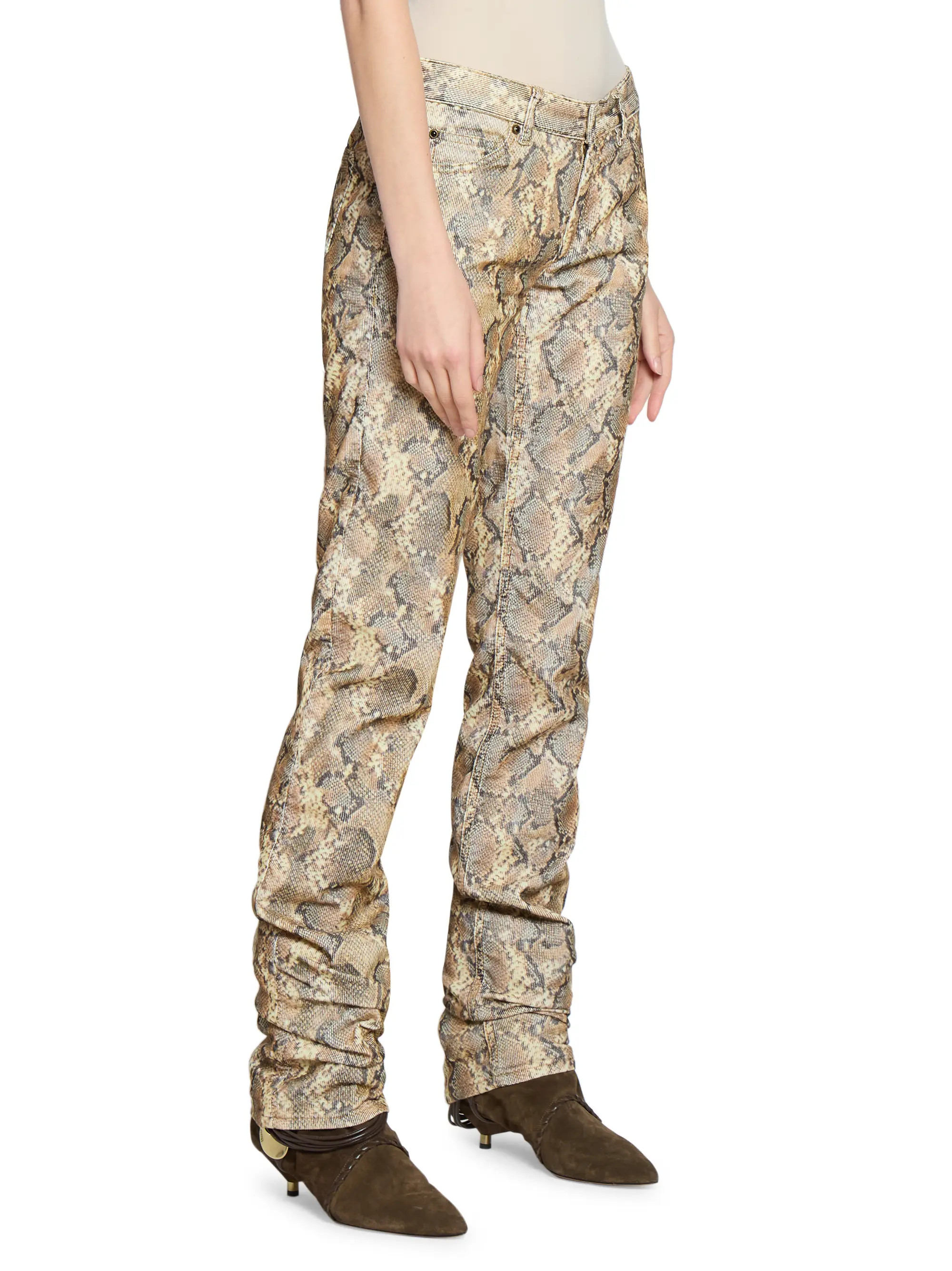 Ferni Snake Straight-Leg Jeans | Saks Fifth Avenue