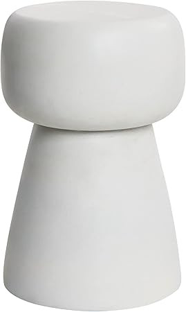 Main + Mesa Cuvee Wood Stool or End Table, White | Amazon (US)